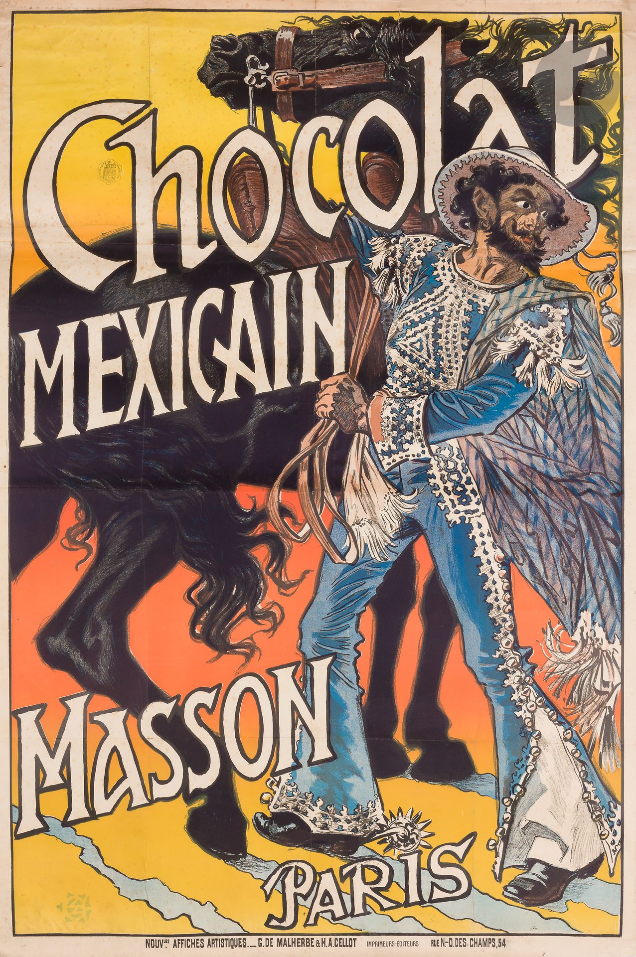 Null Eugène GRASSET (1841-1917)
Masson, Chocolat mexicain, 1891
Chromolithograph&hellip;