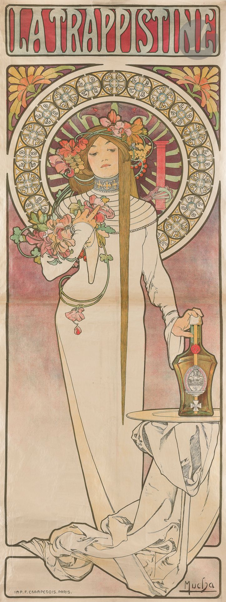 Null Alphonse MUCHA (1860-1939
)《Trappistine》，1897年铬版画
，

共2张

。

用布包着。
由F. Cham&hellip;