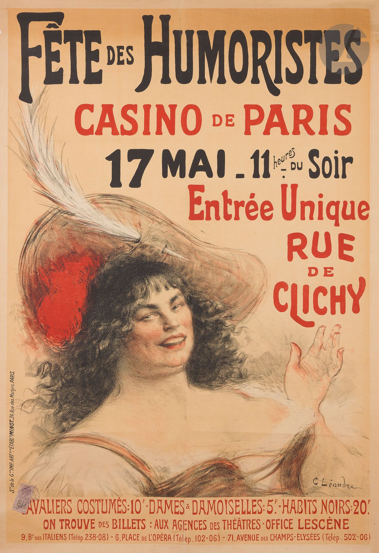 Null Charles LÉANDRE (1862-1934
)Fête des Humoristes, Casino de Paris 17 maggio &hellip;