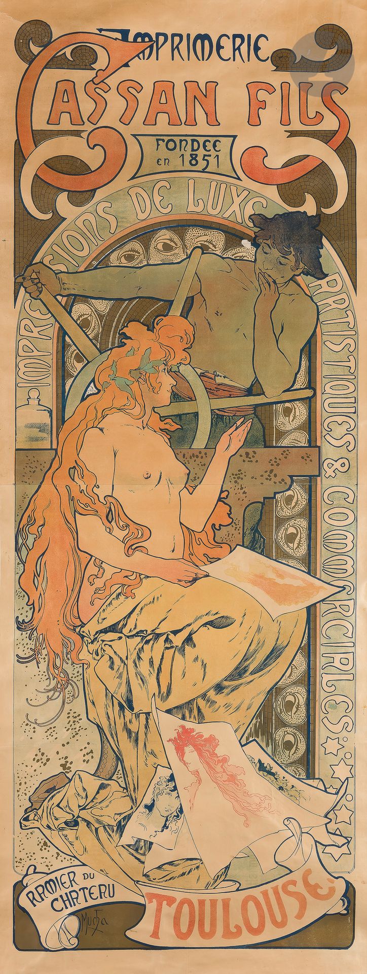 Alphonse MUCHA (1860 1939) Imprimerie Cassan fils, 1896 Chromolithographie en 2 &hellip;
