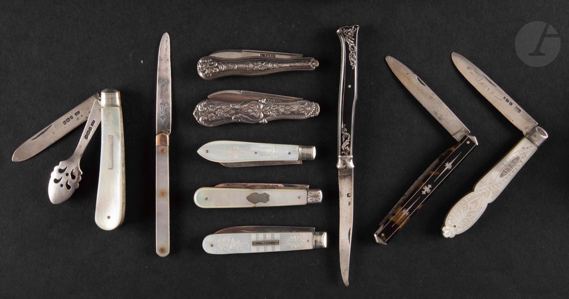 Null Lot de 10 couteaux pliants des XIXe et début du XXe siècles

- ANGLETERRE p&hellip;