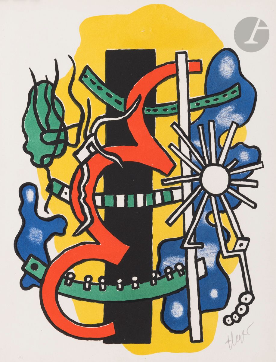 Null Fernand Léger (1881-1955
)Composition. (Pl. For the portfolio Brunidor II).&hellip;