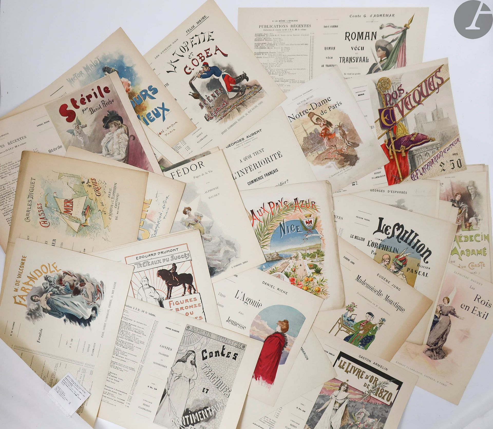 Null [COVERS].
收集了几百个19世纪和20世纪的原始书籍封面。

这些封面大部分都有插图，其中一些有垫子。很多都是多本。

插图作者包括罗比达（"&hellip;