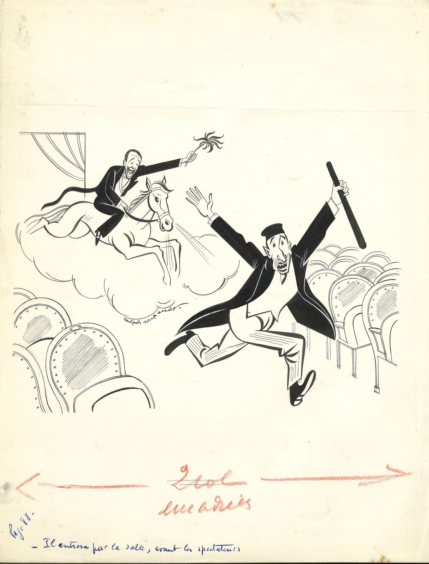 Null [GEORGIO (1891-1970)]. Ralph SOUPAULT (1904-1962) dibujante. Dibujo origina&hellip;