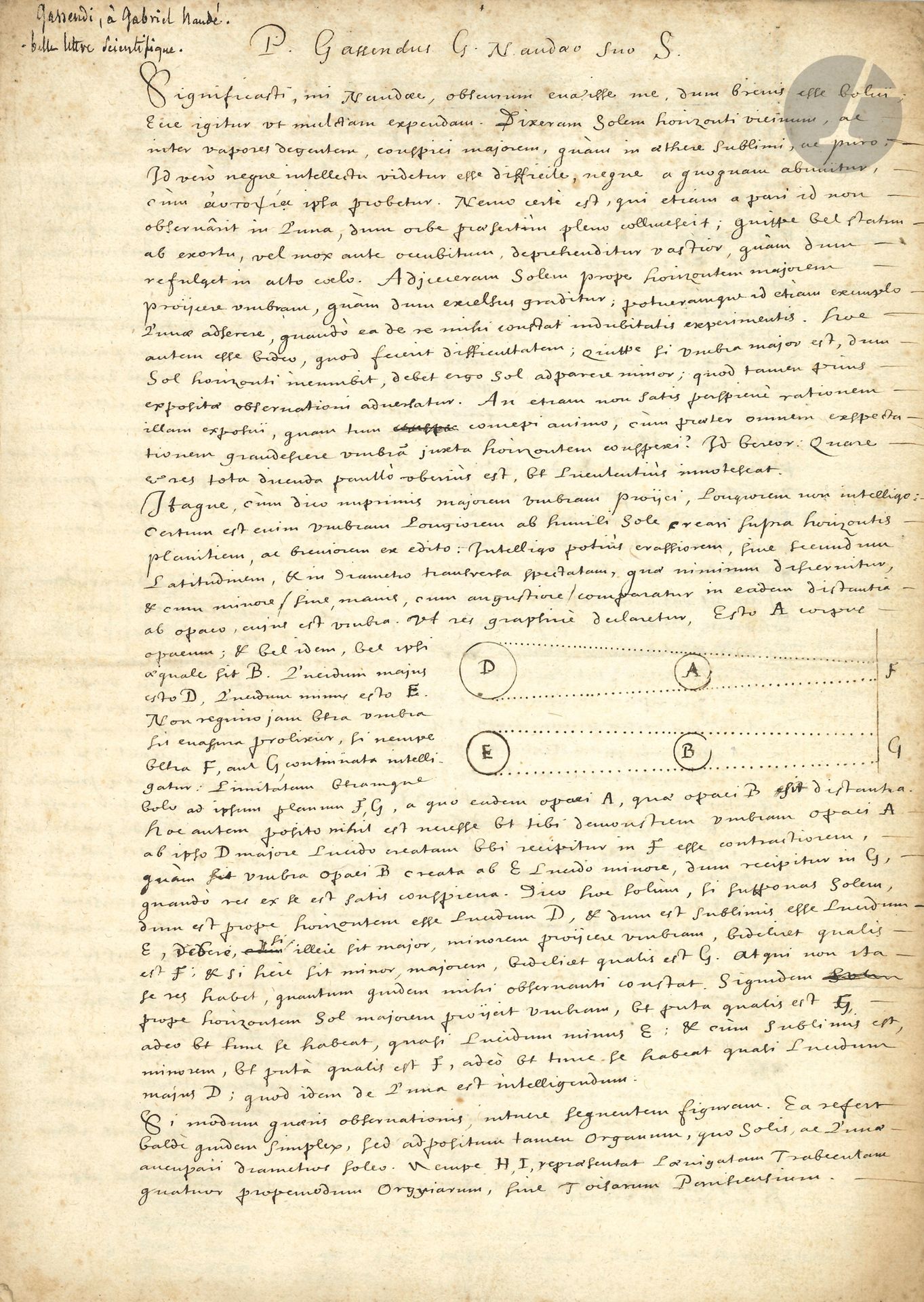 Null Pierre GASSENDI (1592-1655) matematico, astronomo e filosofo. L.A.S. "P. Ga&hellip;