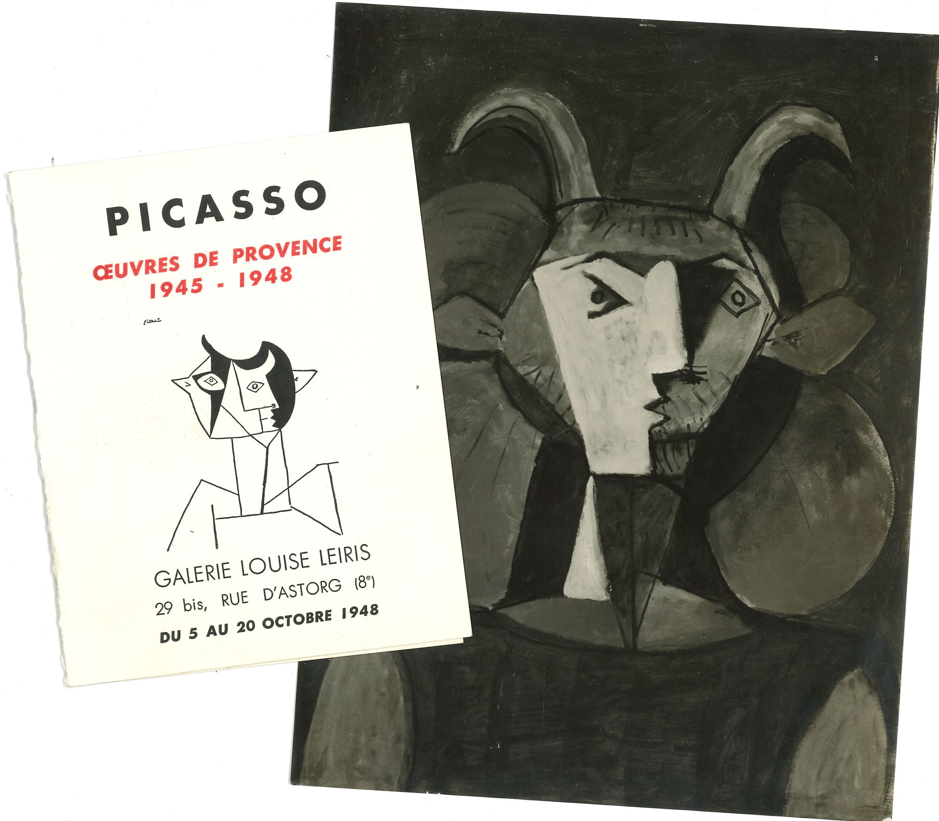 Null [Pablo PICASSO (1881-1973)]. Photographie de son tableau Faune au maillot v&hellip;