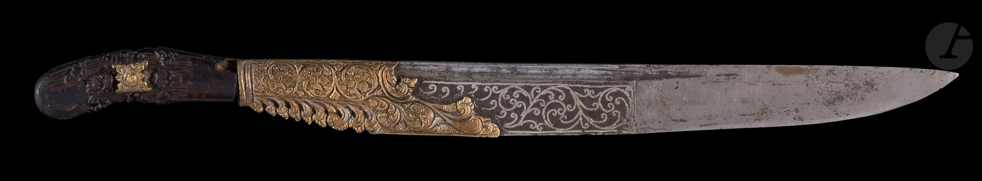 Null Betel knife piha kaetta, Sri Lanka, 19th century
Slightly curved blade with&hellip;