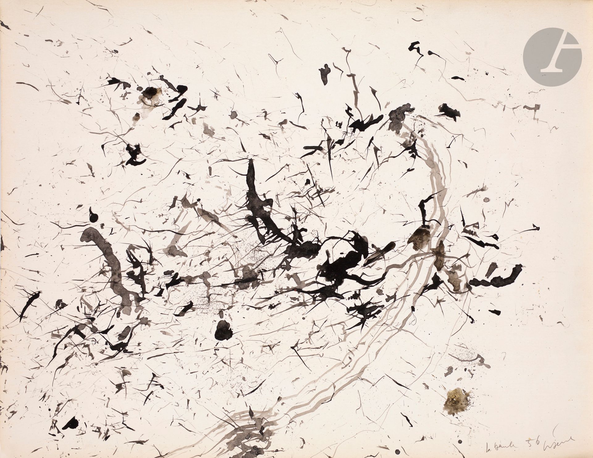 Null Claude VISEUX (1927-2008)
Composition, 1956
Encre et lavis d’encre.
Signée,&hellip;