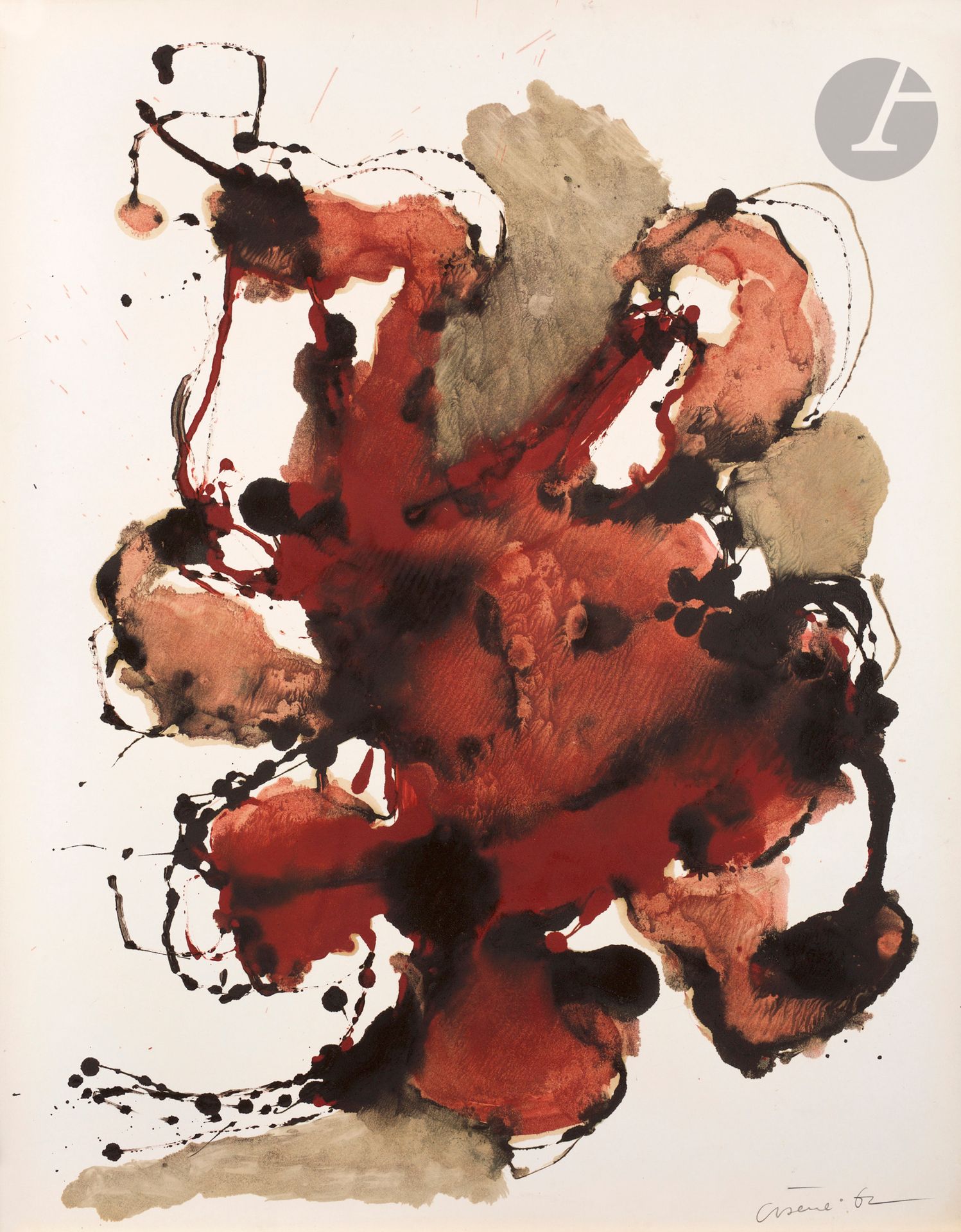 Null Claude VISEUX (1927-2008
)Komposition, 1962Öl
und Tinte auf Papier.
Signier&hellip;