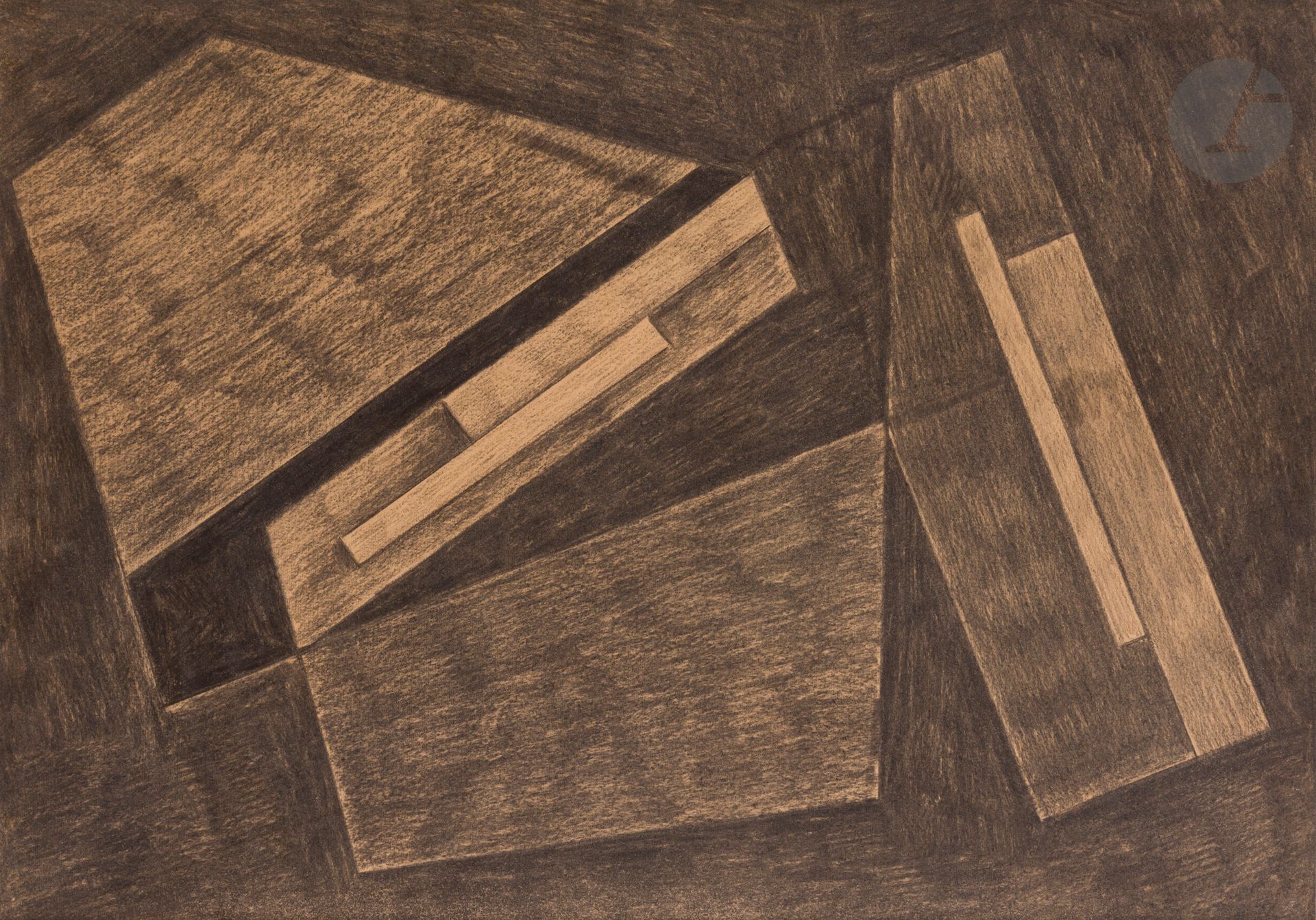 Null 罗杰-弗朗索瓦-泰波（1925-2003
）作曲，1957年
。
无符号。
背面有日期。
34 x 49 cm