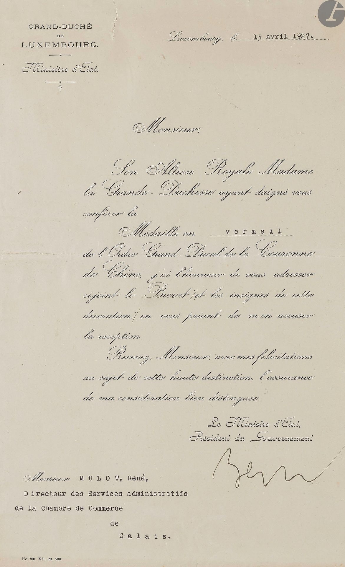 Null VATICAN ORDER
OF PIE IX (1847)
Authorization to wear the order of Pius IX f&hellip;