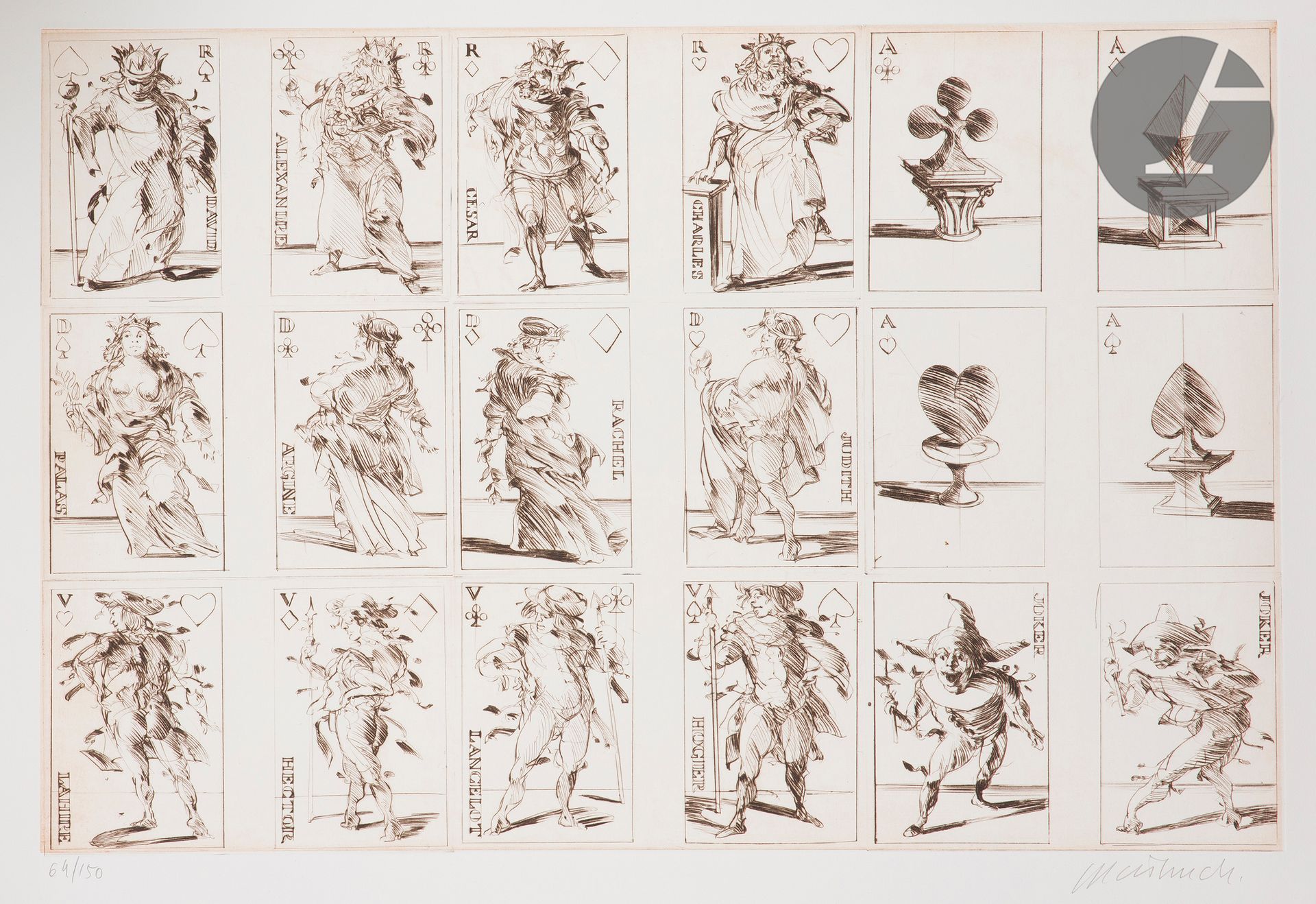 Null Claude Weisbuch (1927-2014) 

18 playing cards. Drypoint. 715 x 475 mm. A v&hellip;