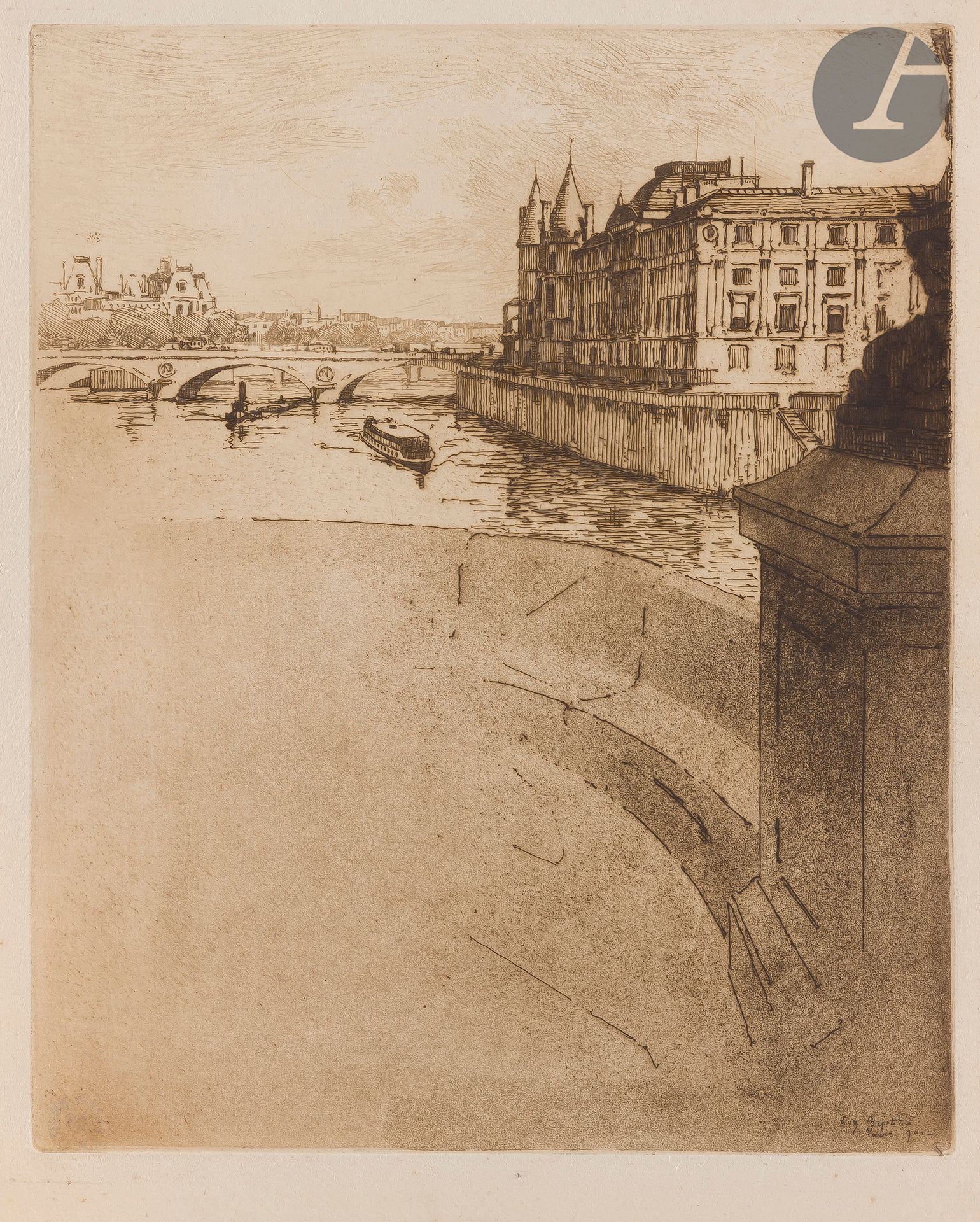 Null Eugène Béjot (1867-1931) 

The Palace of Justice. 1900. Etching and aquatin&hellip;