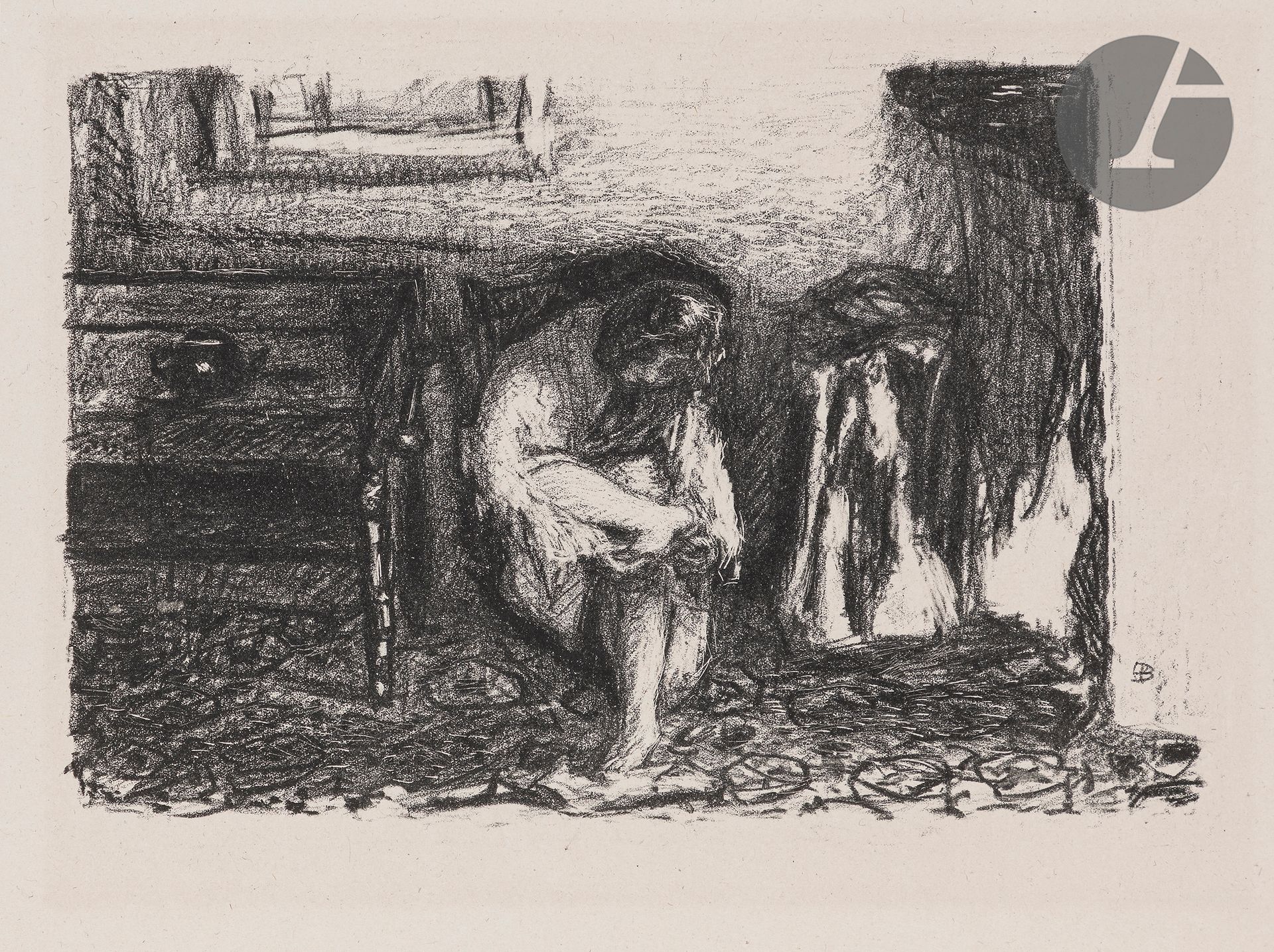 Null 
*皮埃尔-博纳尔(1867-1947) 




丝袜》。大约1927-1928年。石版画。295 x 205毫米，纸张：493 x 325毫米。布&hellip;