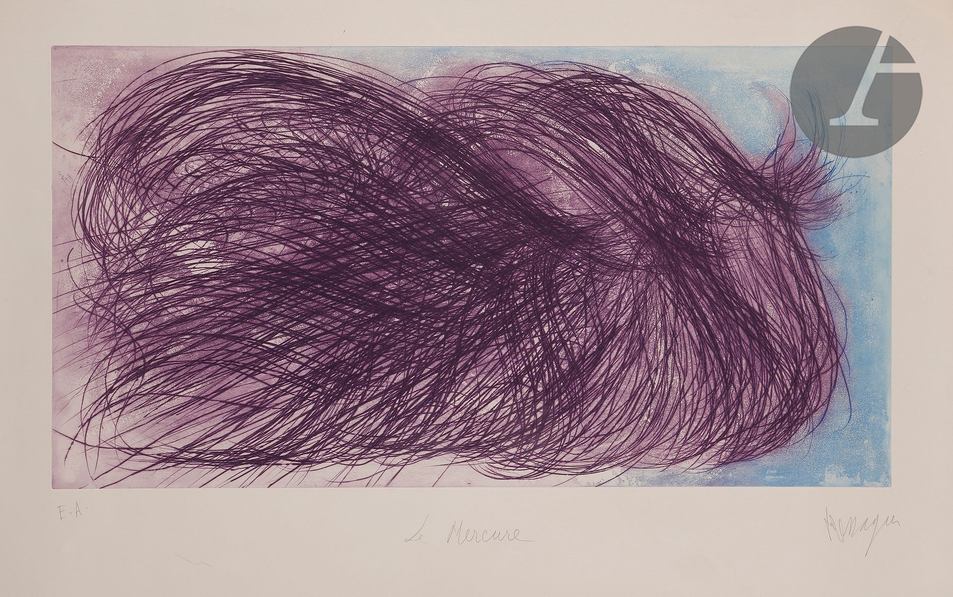 Null Jean Messagier (1920-1999) 

The Mercury. 1974. Drypoint and aquatint. The &hellip;