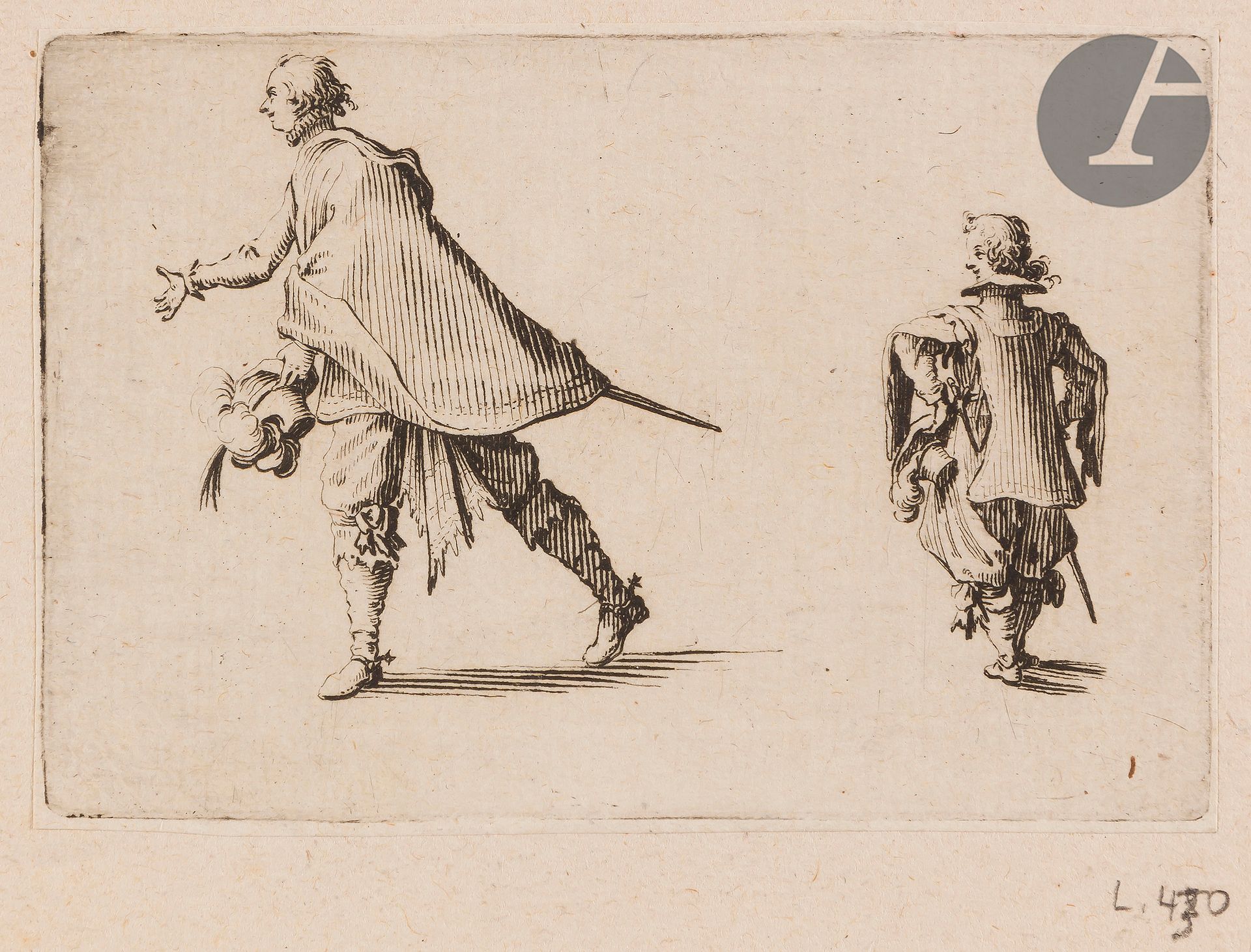 Null Jacques Callot (1592-1635) 

A gentleman and his page; The Duel with a swor&hellip;