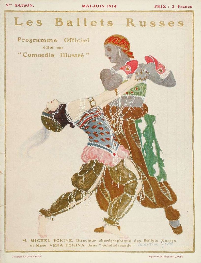 Null BALLETS RUSSES. Programme de la Neuvième Saison, mai-juin 1914 (couv. Et qq&hellip;