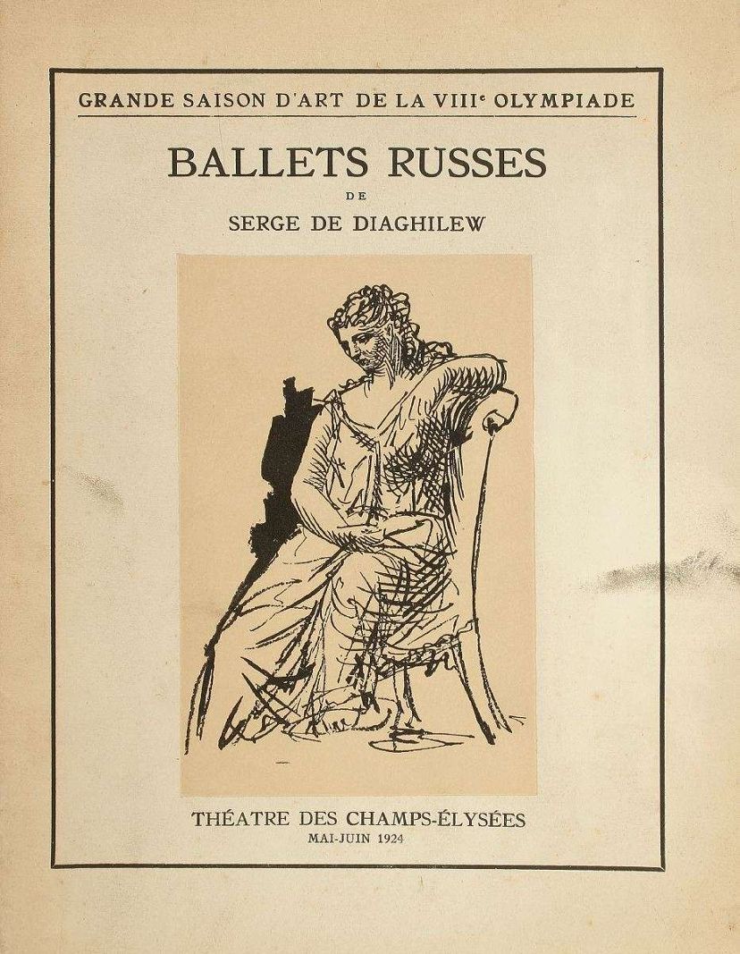 Null BALLETS RUSSES. Programme de la XVIIe Saison, mai-juin 1924 (couv. Un peu t&hellip;