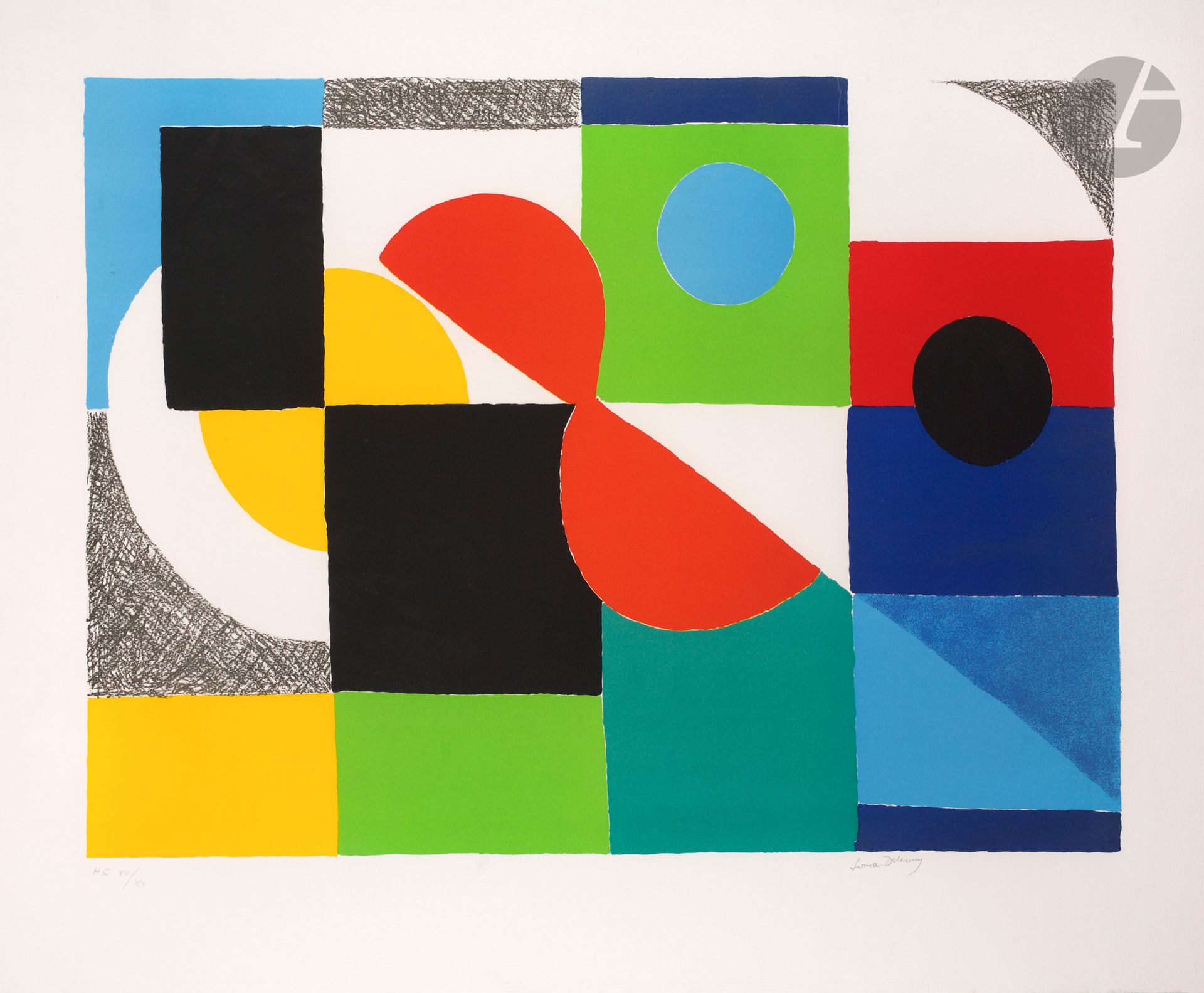 Null Sonia Delaunay (1885-1979) 
Grande hélice rouge. 1969. Lithographie. 743 x &hellip;
