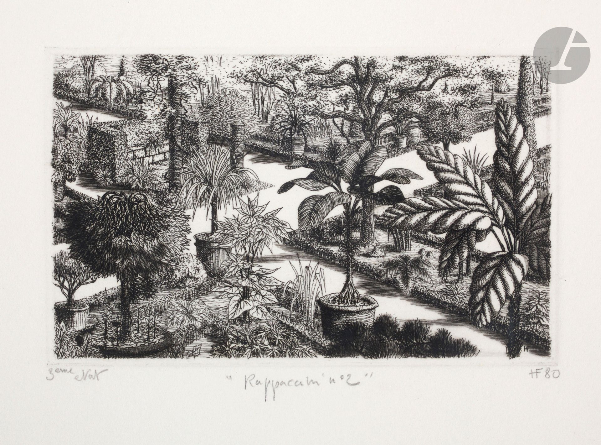 Null François Houtin (born in 1950) 
Rappaccini n° 2. 1980. Etching. Sight : 180&hellip;