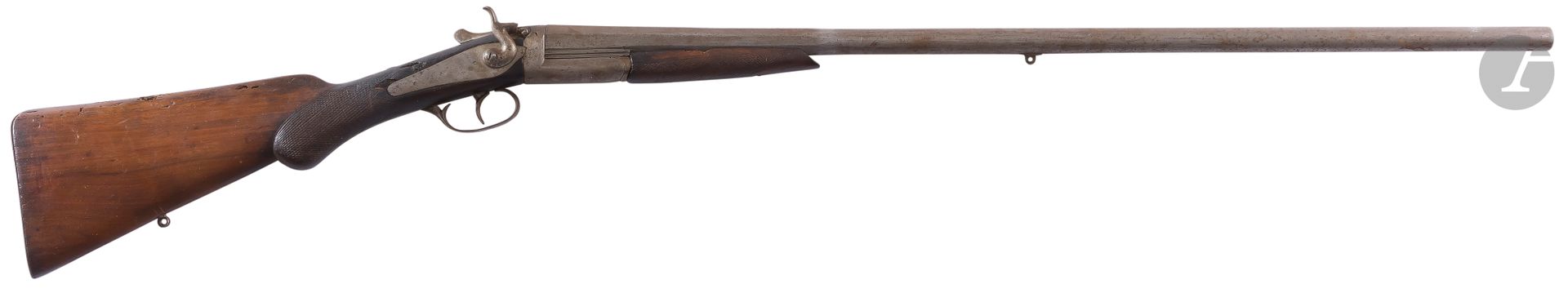 Null 中心火力猎枪，外置枪锤，单发，16口径。
原样（事故）。约1900年。