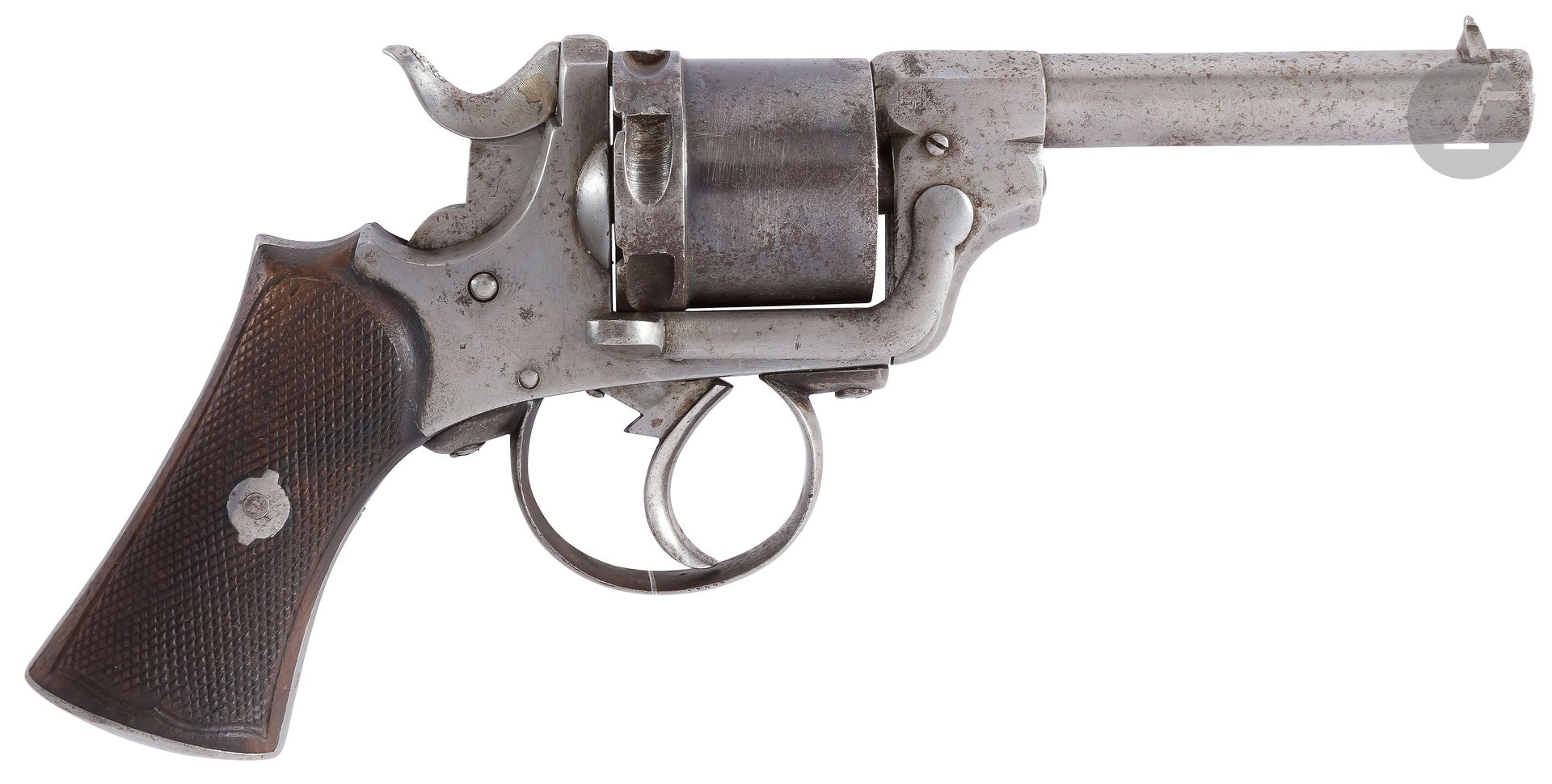 Null Revolver System Galand, sechs Schuss, Kaliber 32 ringförmig.
Runder, gezoge&hellip;