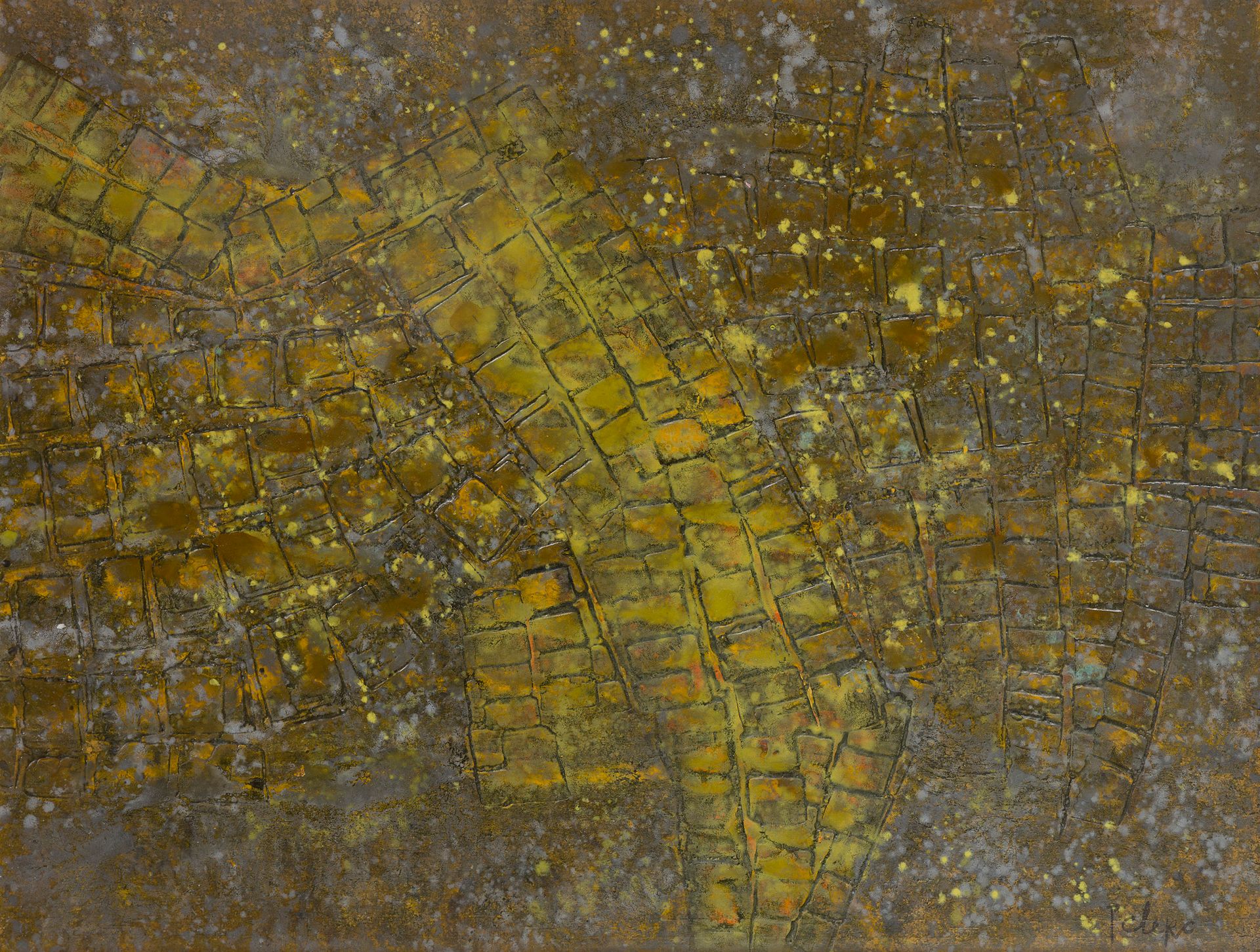 Null 皮埃尔-克勒克(1919-1984)
组成
纸上油彩。
右下方有签名。
49 x 64 厘米