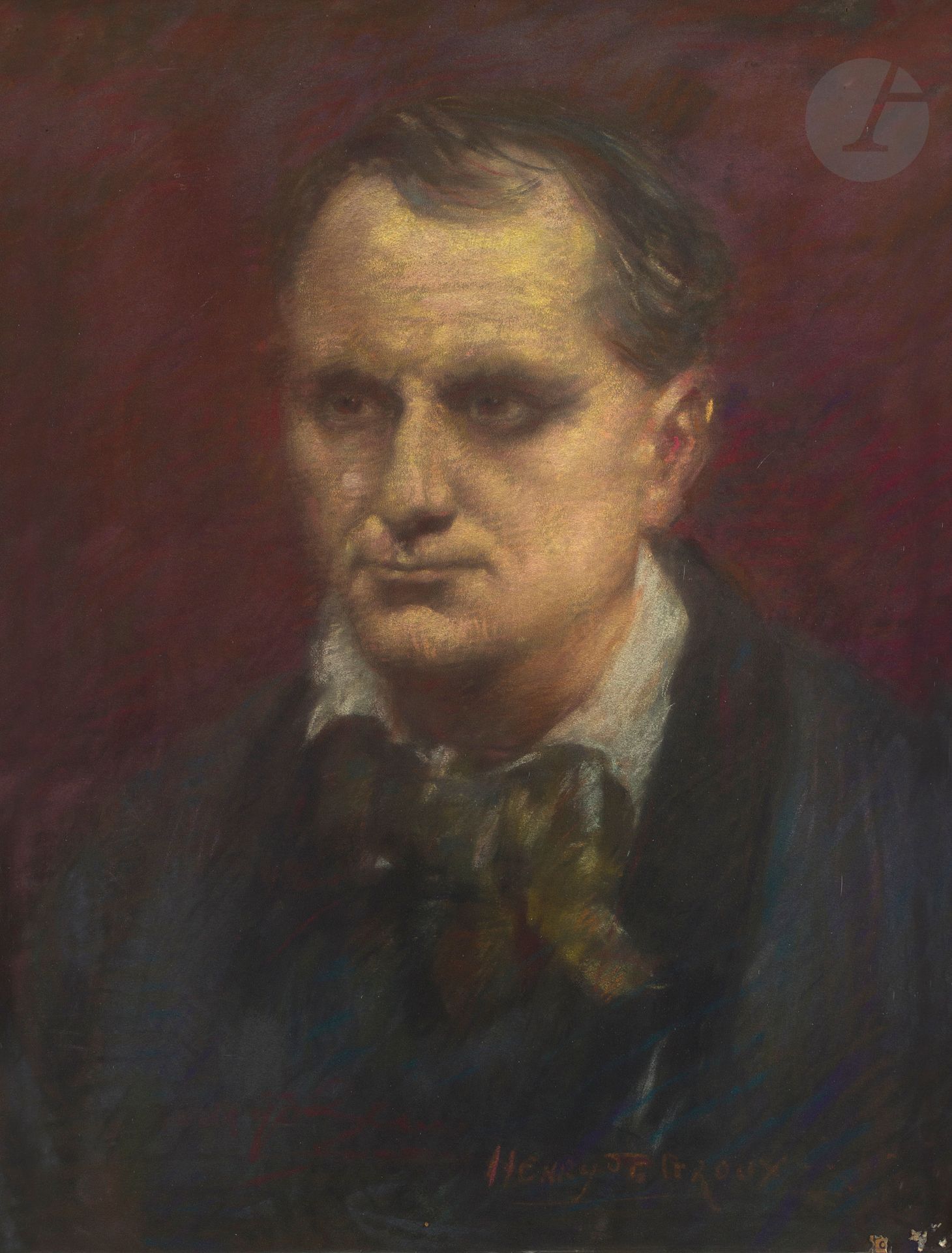 Null 亨利-德-格劳克斯 (1866-1930)
夏尔-波德莱尔的画像
粉彩画。
右下方有签名。
65 x 50厘米