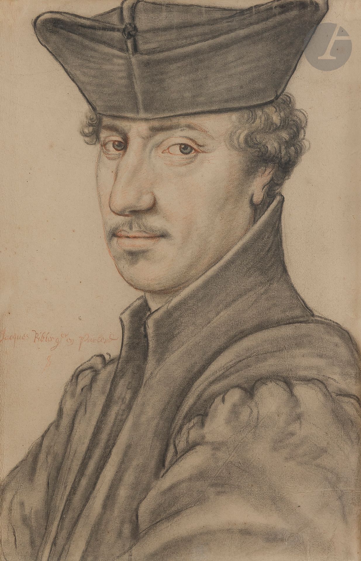 Null Attributed to Daniel DUMONSTIER (Paris 1574 - 1646) 
Portrait of Jacques Ri&hellip;