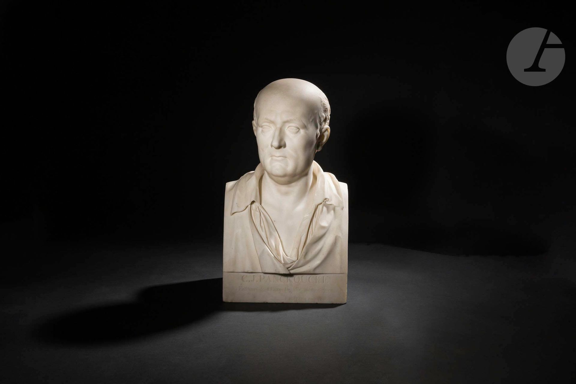 Null 弗朗索瓦-弗雷德里克-莱莫（1771年，里昂-1827年，巴黎）。
出版商查尔斯-约瑟夫-潘库克（1736-1798）的肖像，1822年
大理石半身像&hellip;