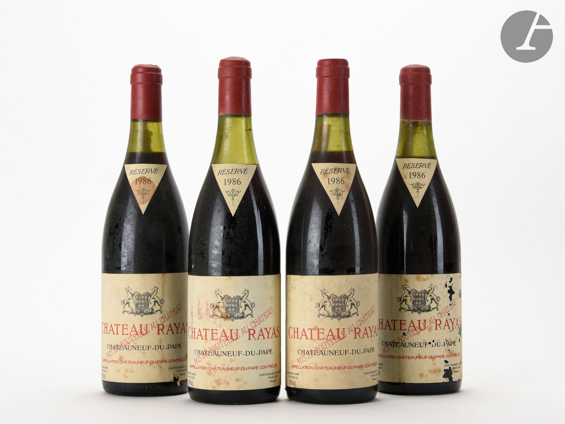 Null 4 B CHÂTEAUNEUF DU PAPE Red (2 to 3; 1 to 3.5 and 1 to 4.5 cm; 3 t.S.; 1 t.&hellip;