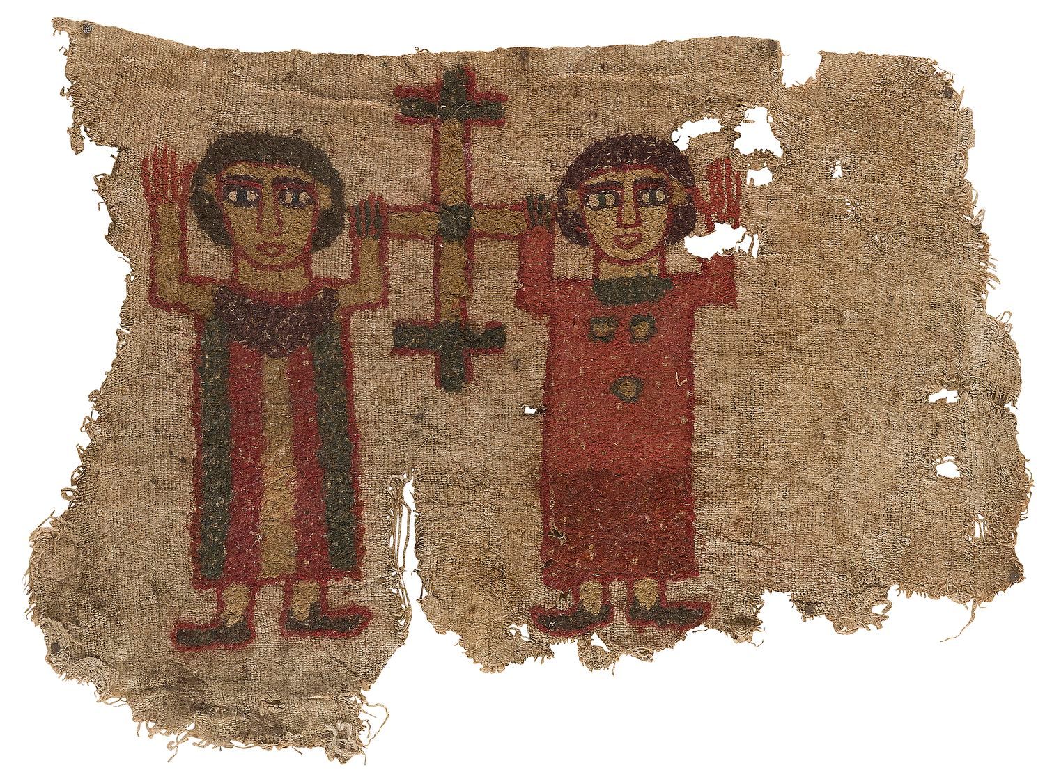 Null 一幅古老而美丽的挂画碎片，表现了一个十字架两边的两个兰亭。

另一幅表现奥兰特的作品，见：L'Art Copte, 巴黎小皇宫展览, Éd. RMN,&hellip;