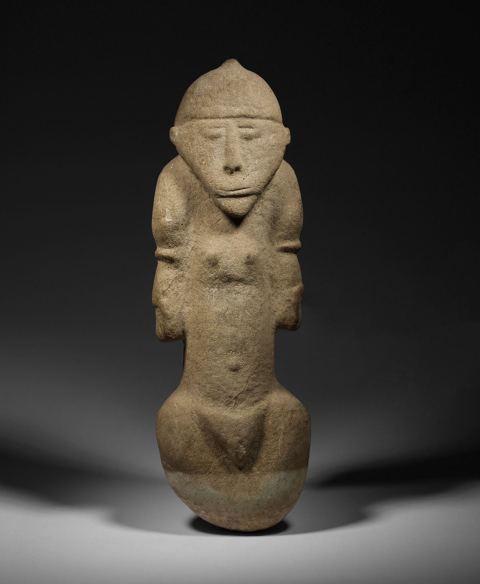 Null *A very ancient and rare anthropomorphic stone statue probably representing&hellip;