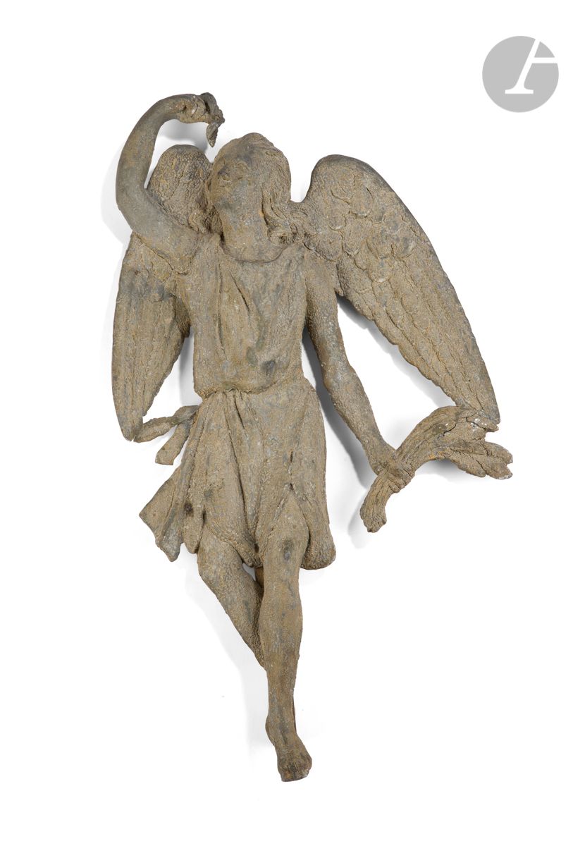 Null Angel in lead, element of a fountain.
17th century
H : 57,5 cm
(limestone d&hellip;
