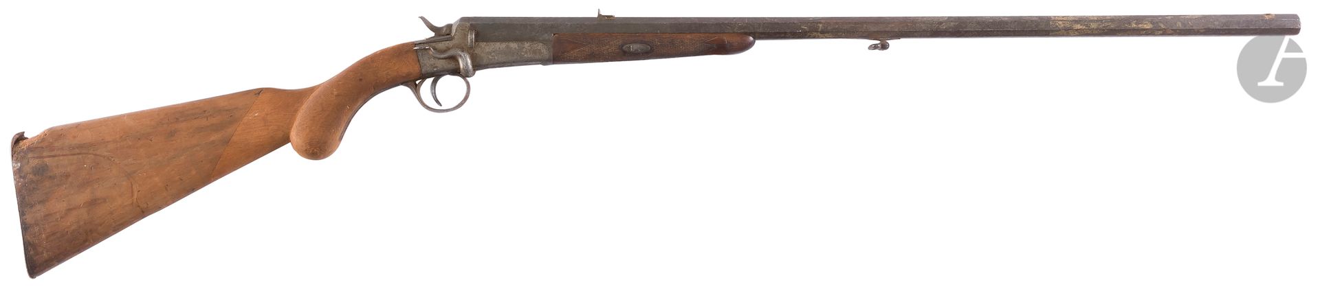 Null 两支步枪。
有中央打击乐器和外部锤子，一支是9毫米，另一支是8毫米左右。
一支有骨架枪托、 
按原样。大约在1880-1900年。