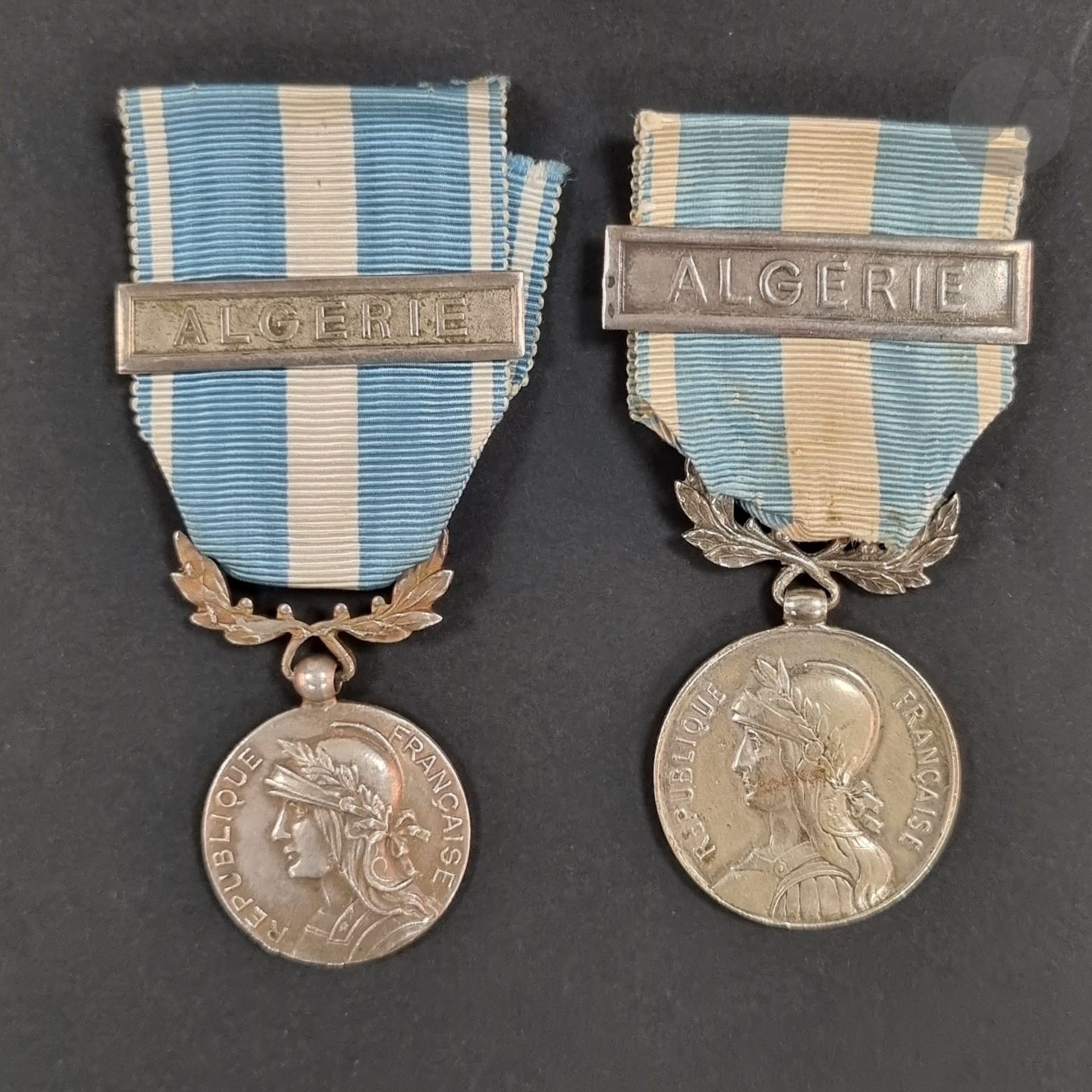 Null FRANCE 
COLONIAL MEDAL. 
Two medals : 
- model known as "high shoulder" in &hellip;