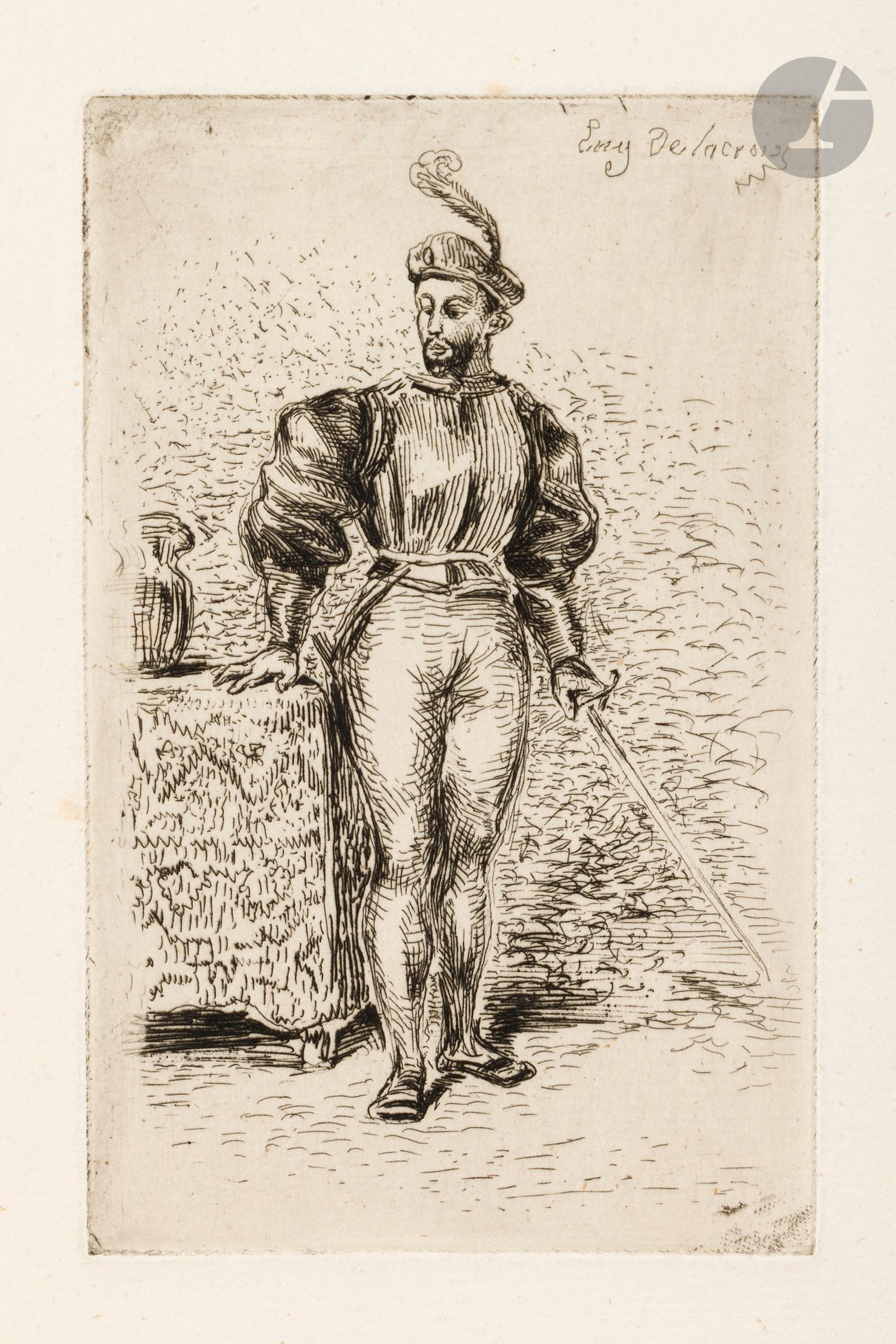 Null Eugène Delacroix (1798-1863)
Un uomo in armi. 1833. Acquaforte. 65 x 107. D&hellip;