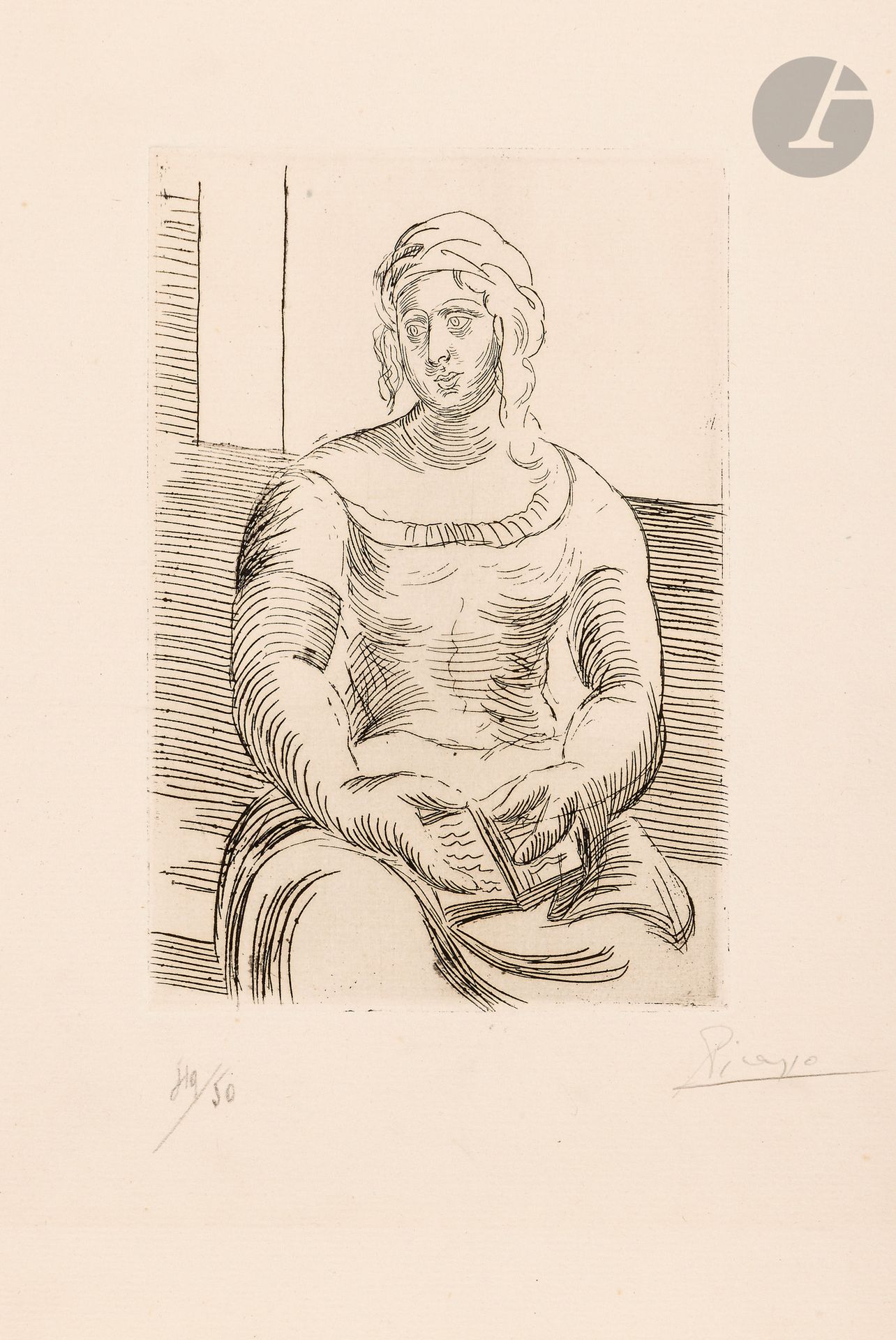 Null Pablo Picasso (1881-1973)
Mujer italiana (Mujer con libro). 1919. Aguafuert&hellip;