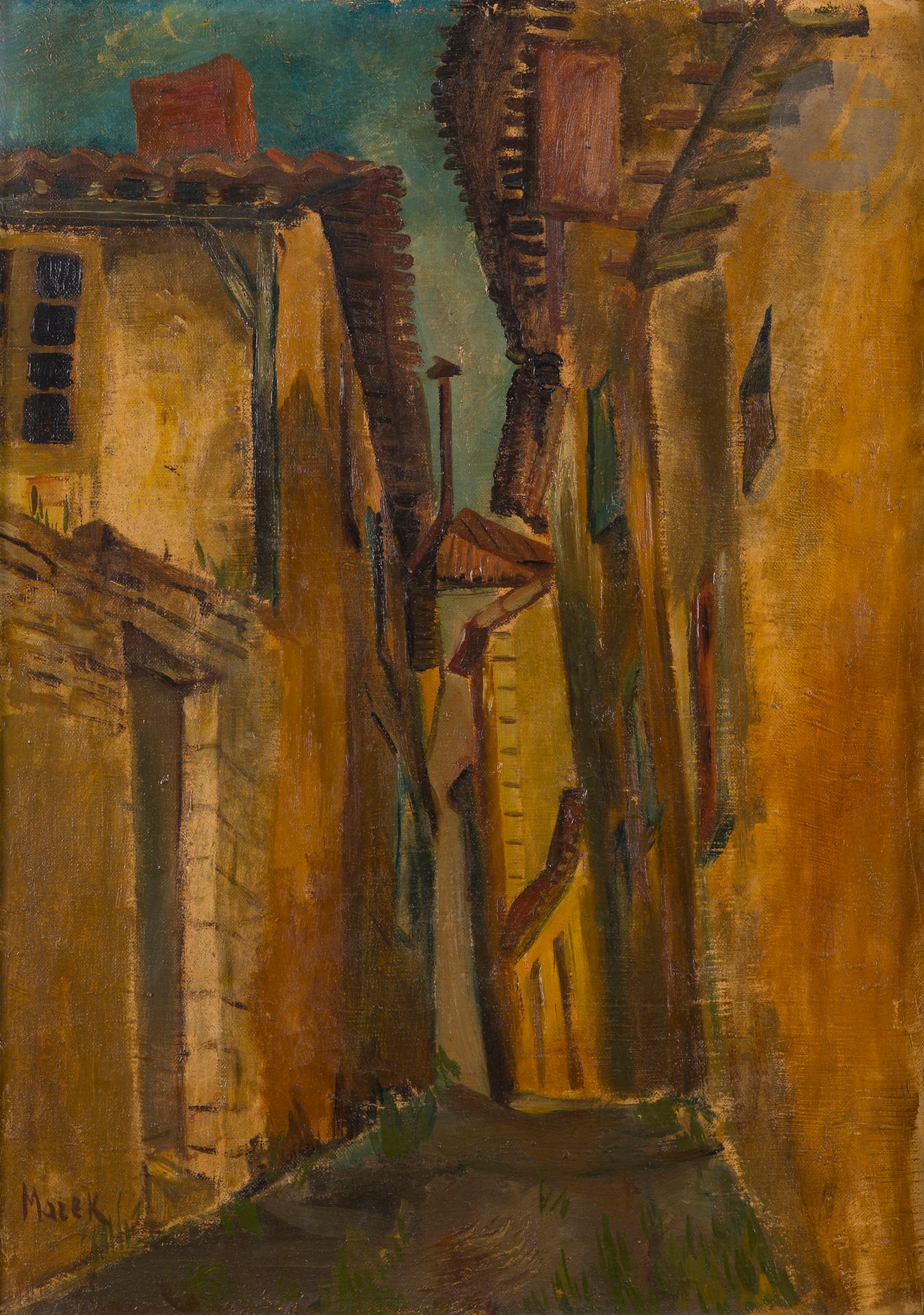 Null Marek SZWARC (1892-1958)
A street, 1921
Oil on canvas.
Signed lower left. D&hellip;