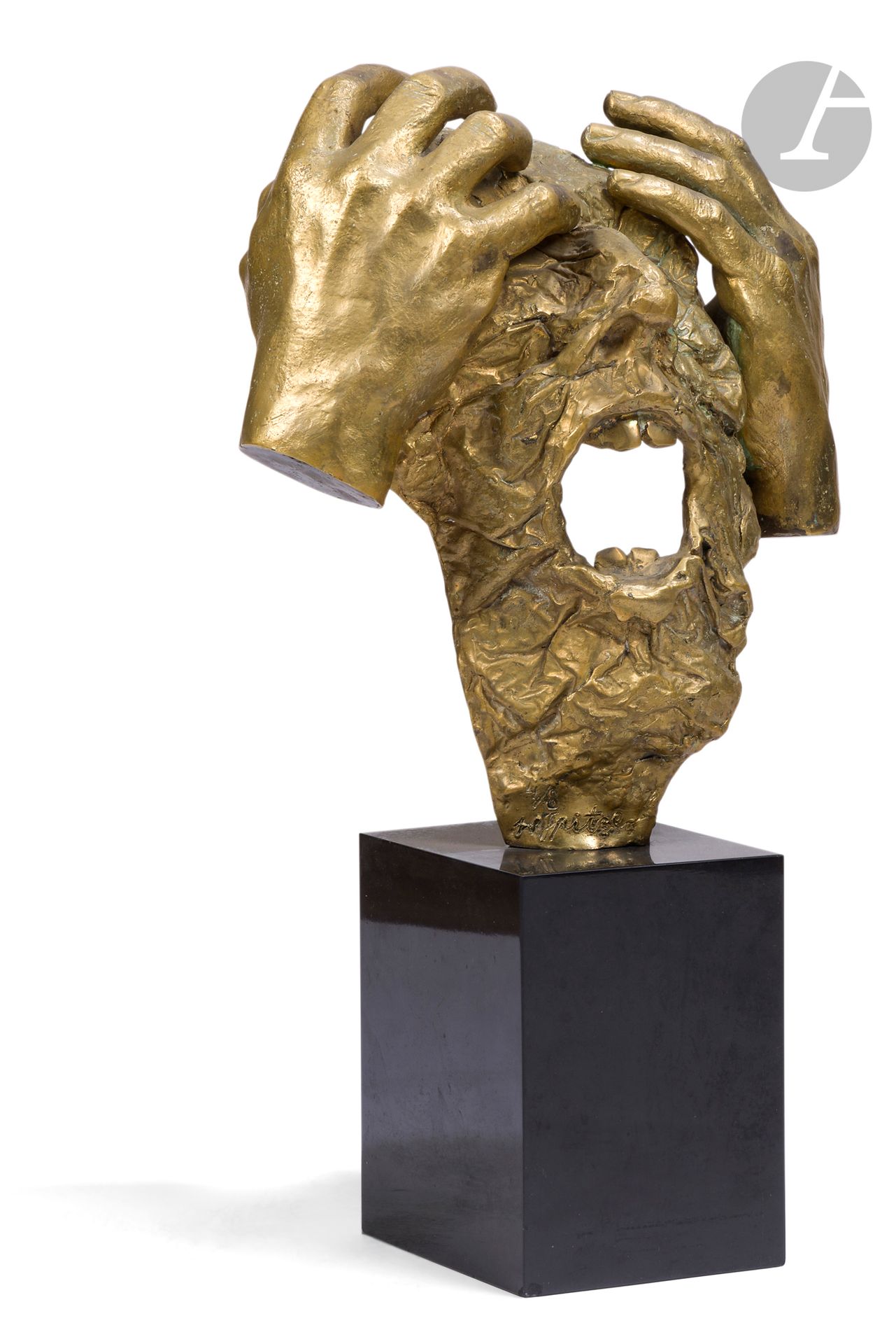 Null Walter SPITZER (1927-2021) 
Leiden
Skulptur aus Bronze. 
Nummeriert und sig&hellip;