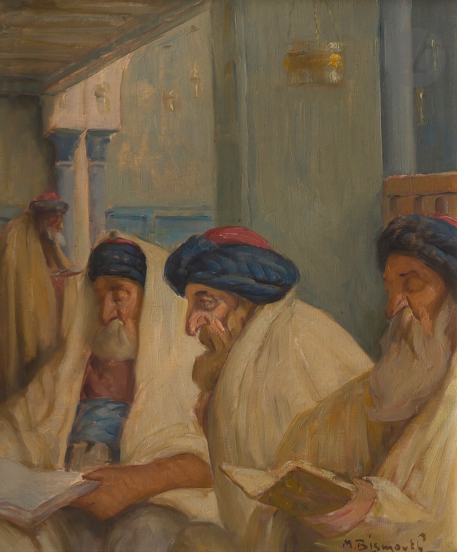 Null Maurice BISMOUTH (1891-1965)
Jews praying at the synagogue (Keren Yechoua d&hellip;