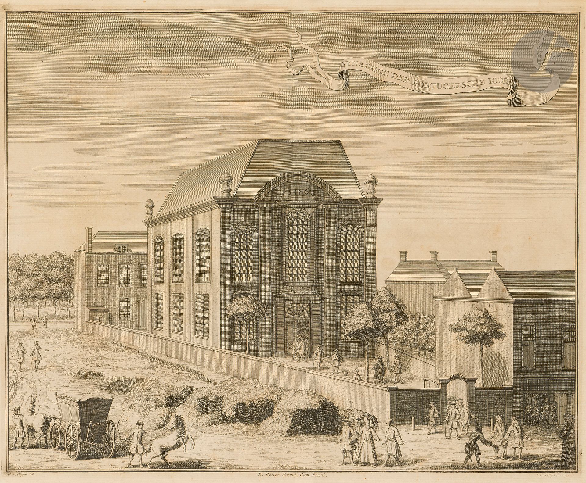 Null Gerrit van GIESSEN (1692-1750) (n.)
Blick auf die Portugiesische Synagoge i&hellip;