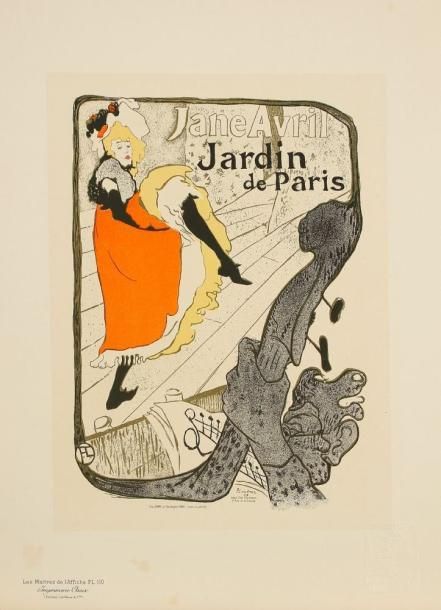 Null [LES MAÎTRES DE L'AFFICHE]. H. De TOULOUSE-LAUTREC, . Jane Avril, pl. 110.