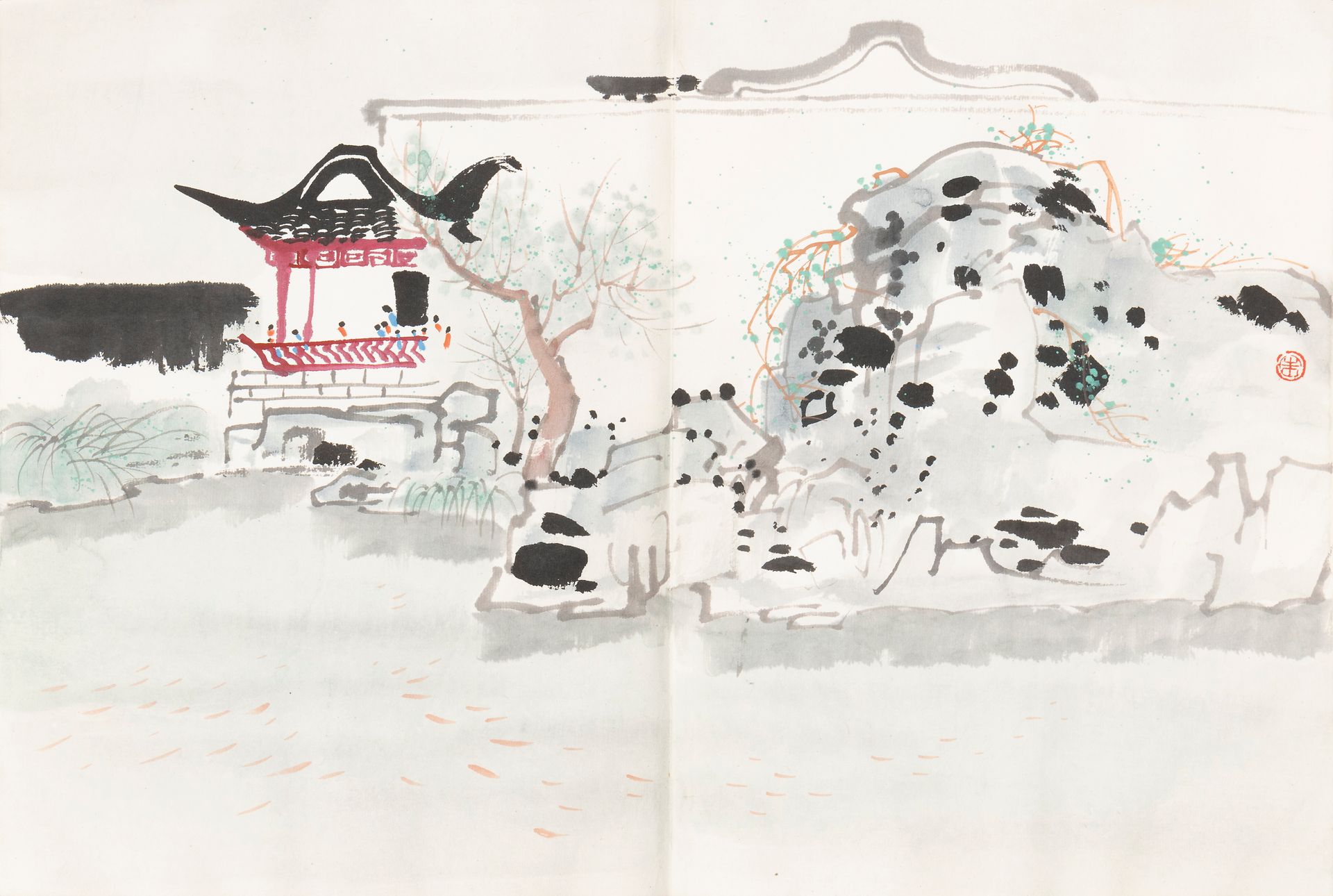 Null Recueil de peintures d’après Wu Guanzhong, Chine, XXe siècle
Ensemble de ne&hellip;