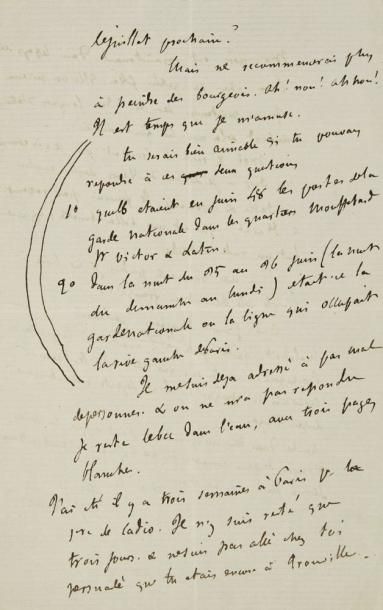 Gustave flaubert (1821-1880) L.A.S., Croisset mardi soir [27 octobre 1868], à Er&hellip;