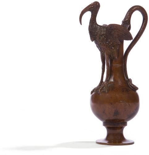 Christophe FRATIN (1801-1864) Vase à l'ibis et au serpent Épreuve en bronze anci&hellip;