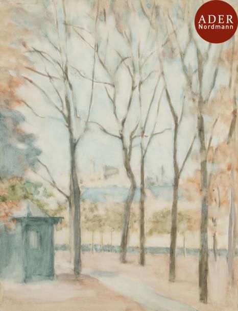 Null BENN (1905-1989)
Chemin arboré, 1925
Dessin à l’aquarelle.
Signé en bas à d&hellip;