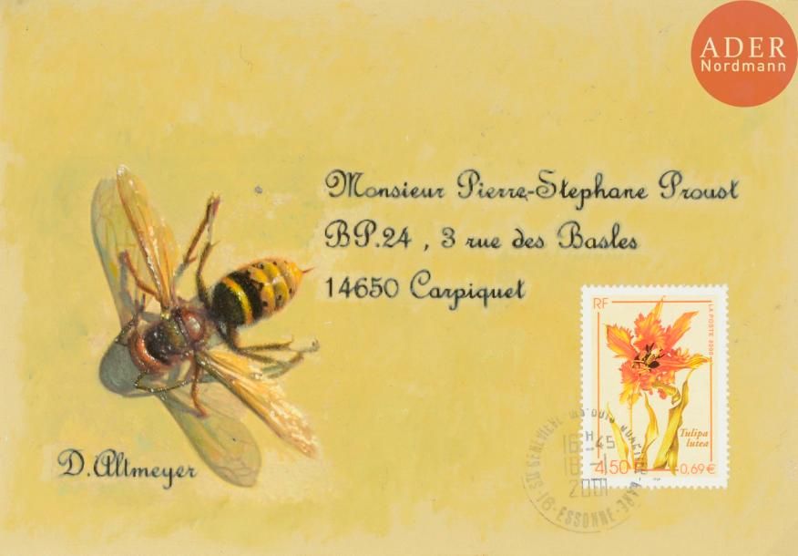 Null Didier ALTMEYER (né en 1958)
L'abeille
Huile sur enveloppe vernie.
Signée, &hellip;