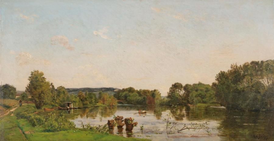 Null Hippolyte Camille DELPY (1842-1910)
Barque sur la rivière
Huile sur panneau&hellip;