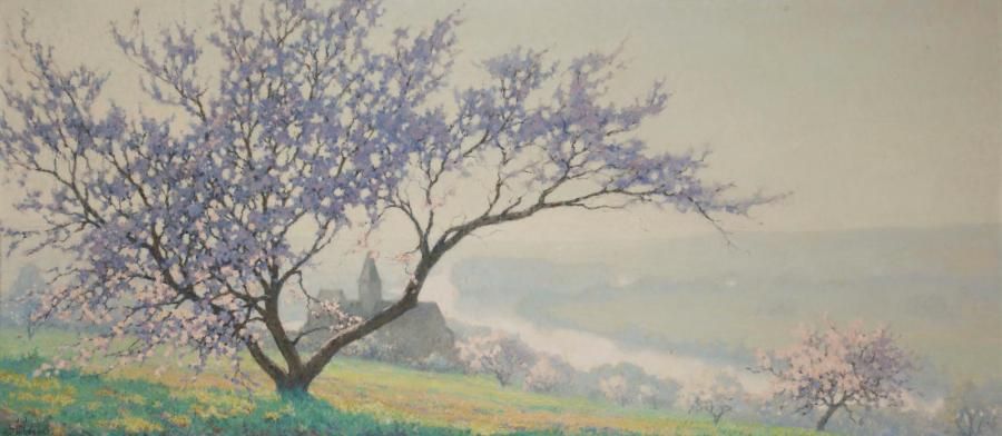 Null Raymond THIBESART (1874-1963)
Arbre en fleurs devant la vallée de la Seine
&hellip;